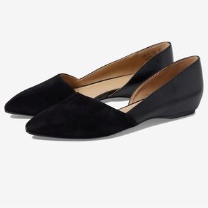 Naturalizer Samantha d'Orsay flat in black suede/leather